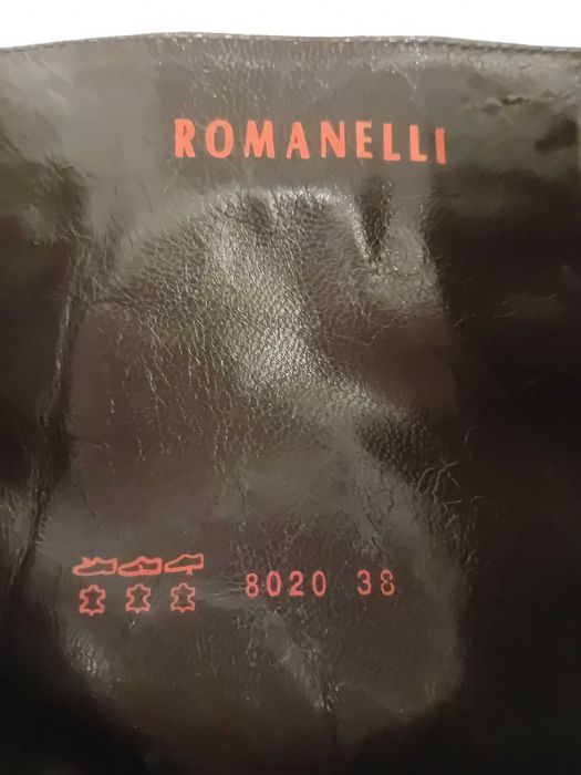 Дамски черни ботуши естествена кожа, произведени в Италия, 38 номер