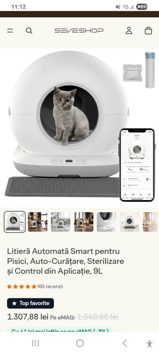 Litiera automată pentru pisici