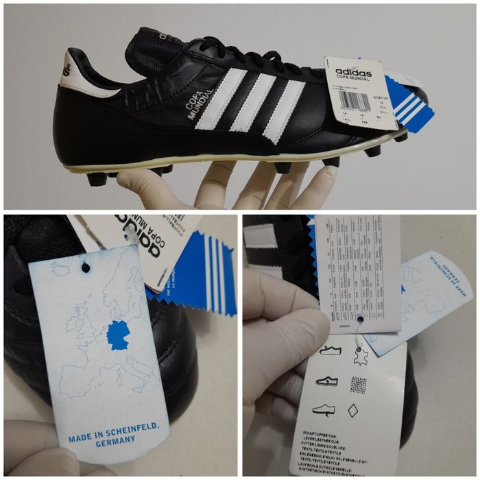 Ghete noi ptr fotbal ADIDAS Copa Mundial, piele naturală, nr. 50 EU