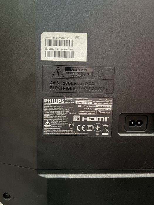 Tv LED  Philips 26PFL3207H/12