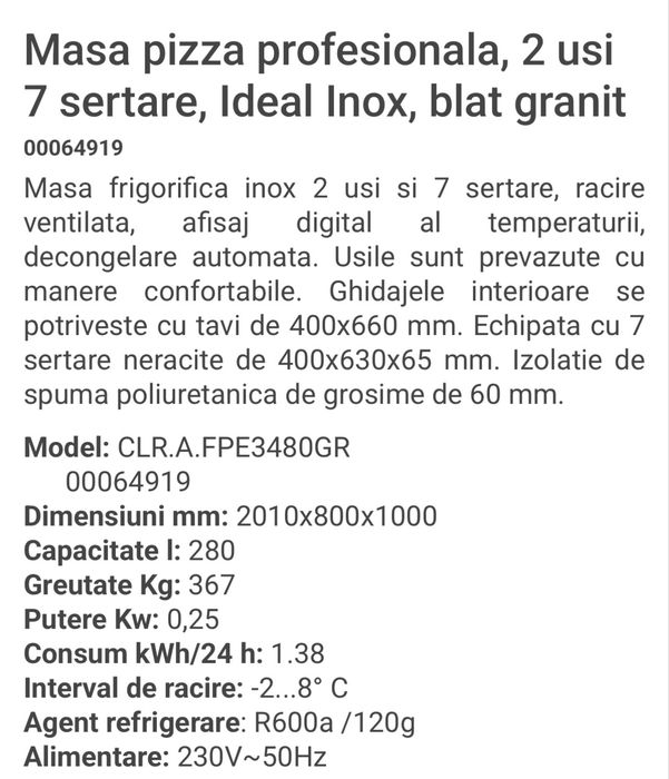 Vand Urgent Aparatura Horeca