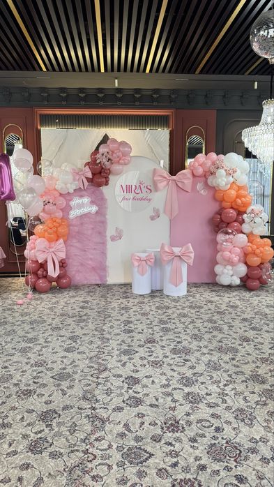 Оформление фотозон шарами, мероприятий, выписка