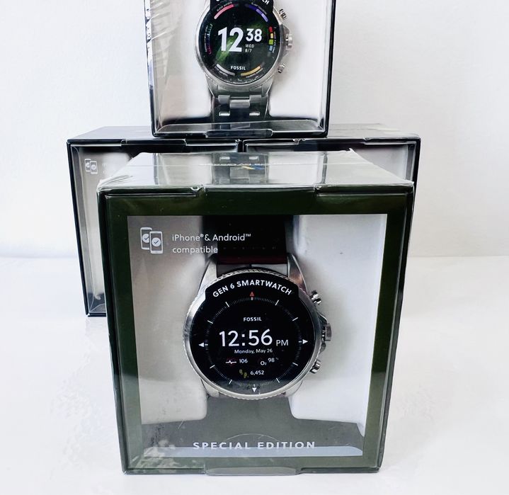 ПРОМО! Смартчасовник Fossil Gen 6 Brown / Black / Gray Гаранция!