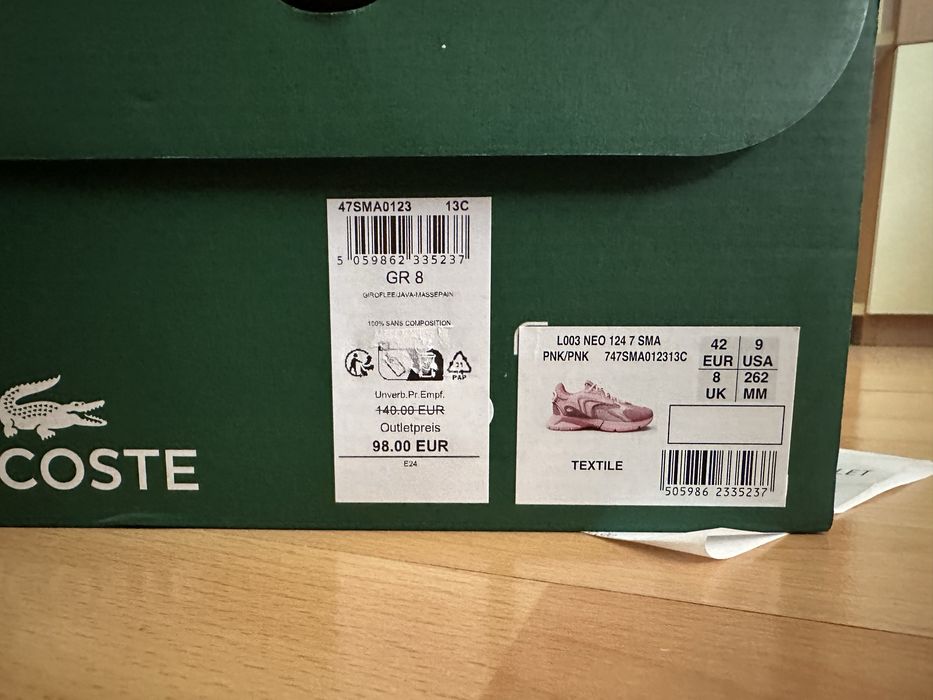 Чисто Нови Оригинални Маратонки Lacoste 42 Номер РазличниНомераЦветове