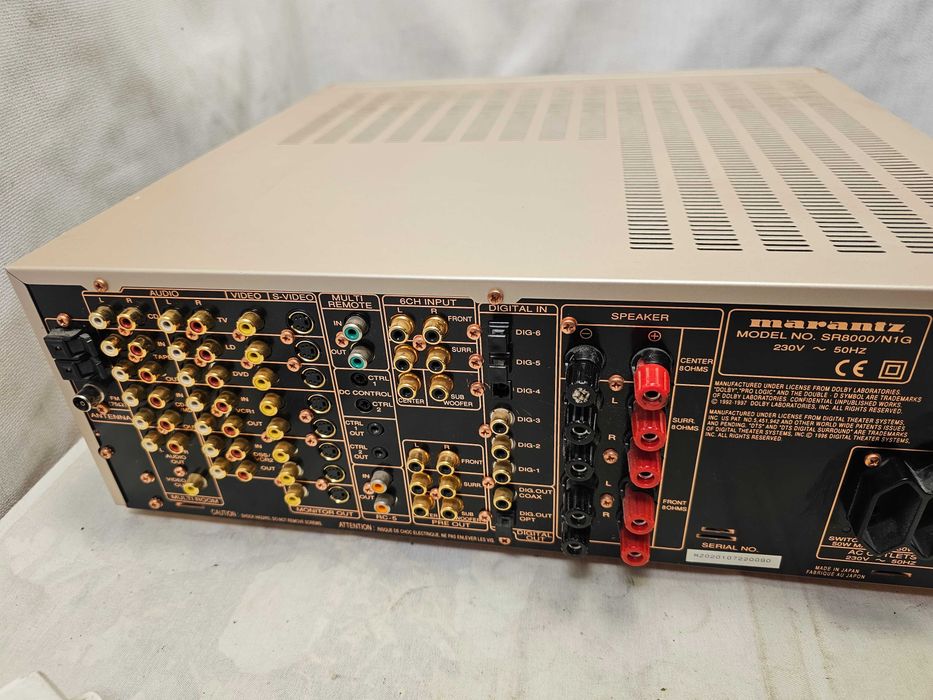 Receiver AV Marantz SR8000 Gold Champagne Made in Japan High End Amplificator Audio Hi Fi