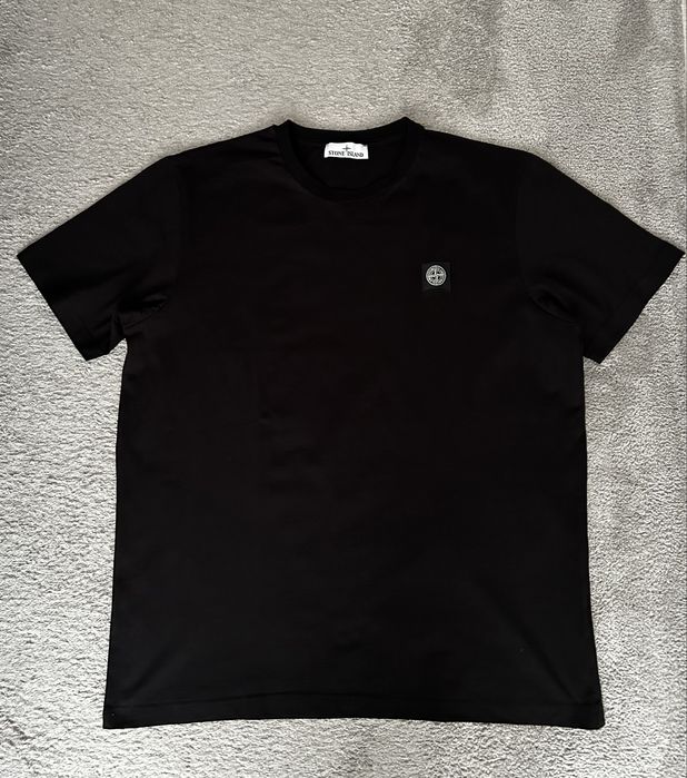 Stone Island Men's Patch T-Shirt in Black XXL