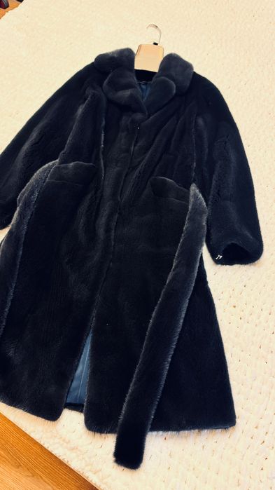 Луксозно палто от норка.Гърция.Визон. Естествена кожа с косъм.