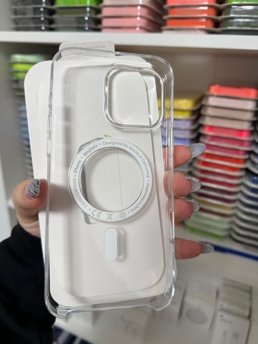 Husa transparenta Apple MagSafe Clear iPhone 13 14 15 16 17 Pro Max