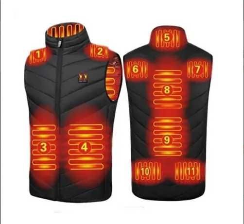 Електрически затоплящ елек с USB и 6 нагряващи точки