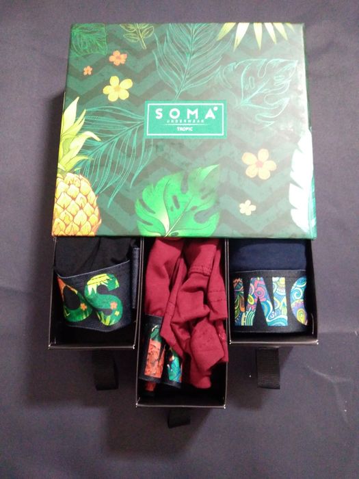 Boxe bărbați, Marca Soma,bumbac,mărimea M. Set de 3buc.