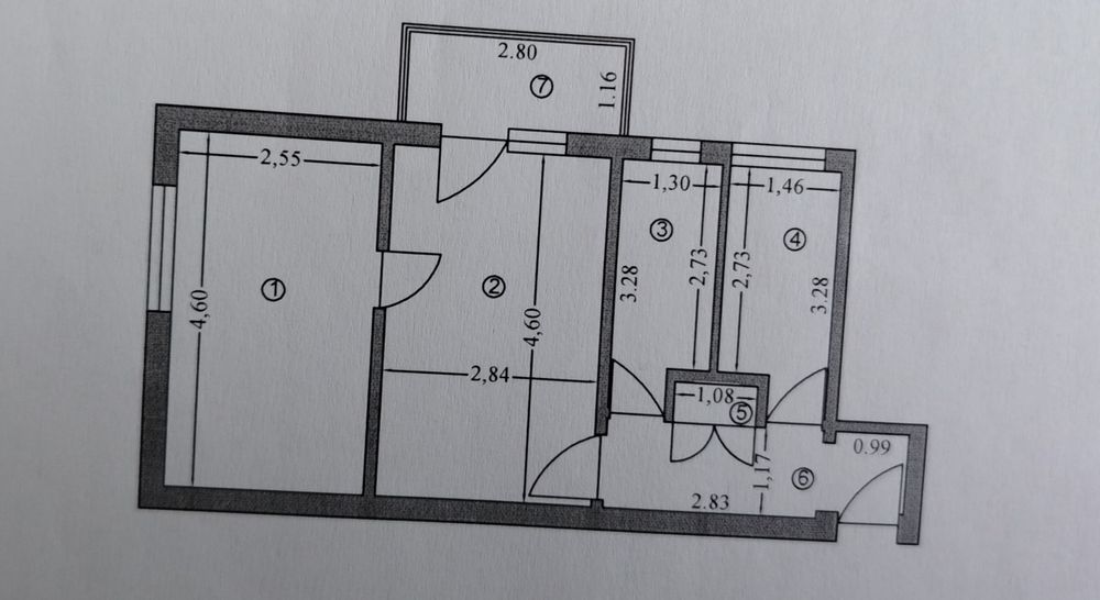 Proprietar vând apartament 2 camere semidecomandat în Gavana 2