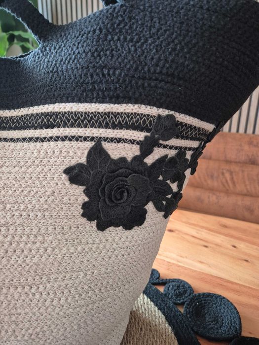 Ръчно изработена плажна чанта с портмоне