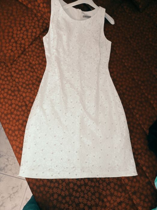 Rochie alba cununie civila nunta ocazie S 36