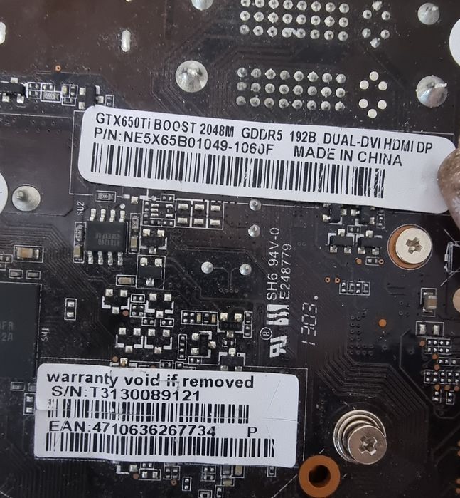 Видеокарта  Palit GTX 650 2 GB