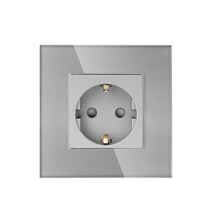 Розетка Smart Home, стеклянная рамка
