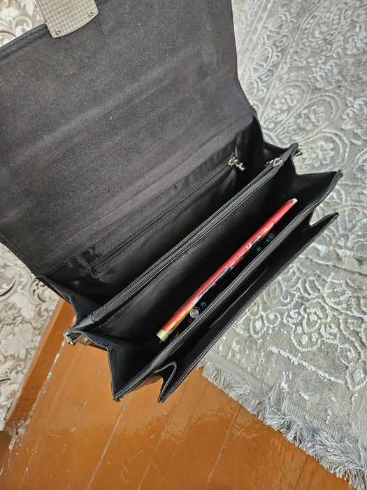 Кожаная сумка, для учёбы, офиса