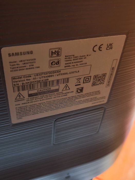 Счупен екран на смарт телевизора Samsung