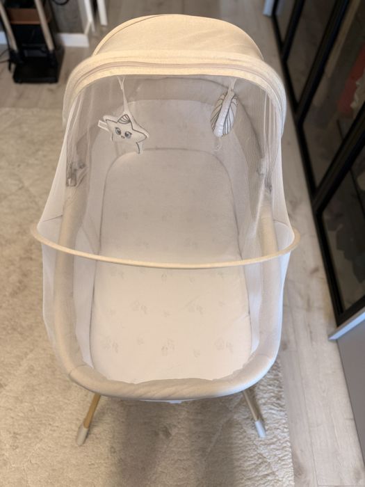 Vand Patut bebelus Lionelo cu Protectie Animale 0-9 kg, culoare beige