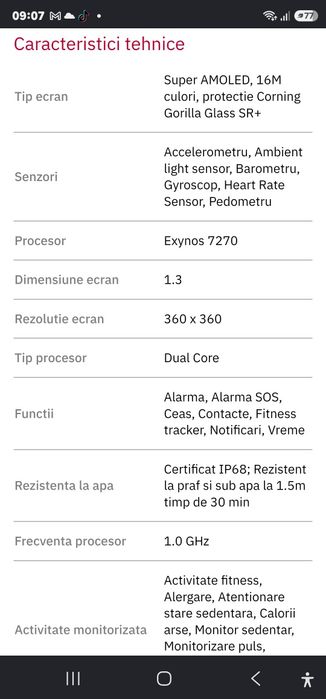 Vand/Schimb Ceas  Samsung  Gear S3 Frontier