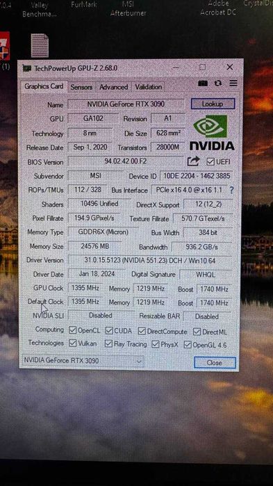 MSI GeForce RTX 3090 GAMING X TRIO 24gb
