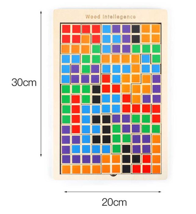 PIXEL - Голям Дървен Тетрис с лазерна изработка / TETRIS BLOCKS