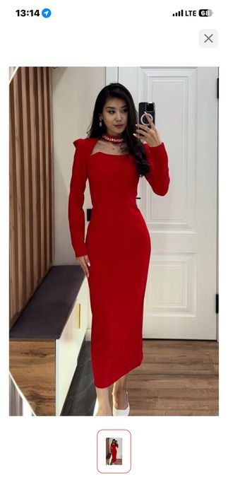 Вечернее платье красный