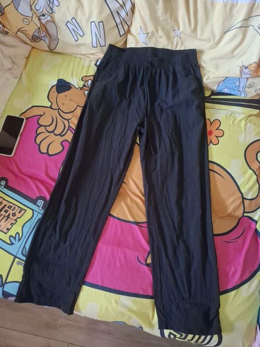 Pantaloni negri din bumbac