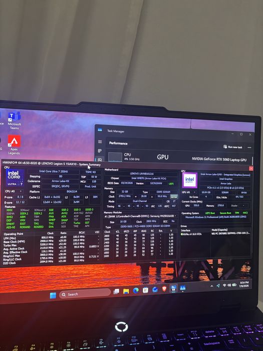 Lenovo Legion 5 Pro Oled | Intel Ultra 7 | RTX 5060