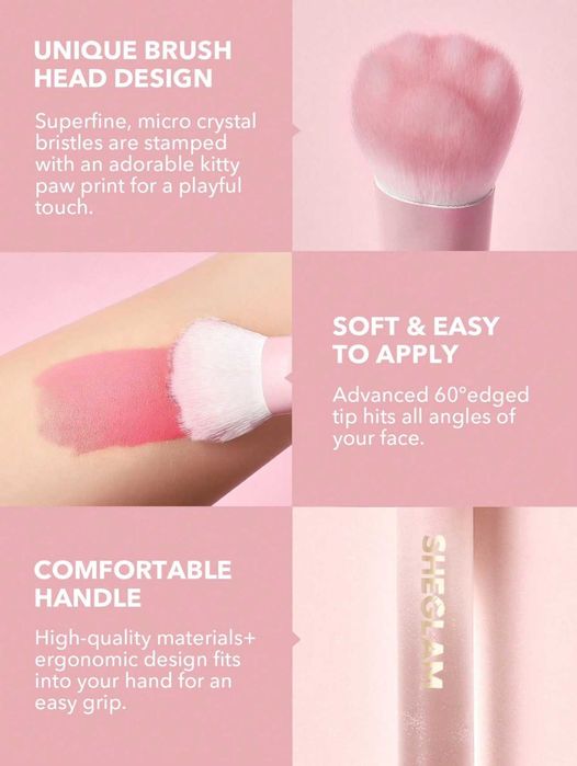 кисточка для румян Sheglam Color Bloom Liquid Blush Brush