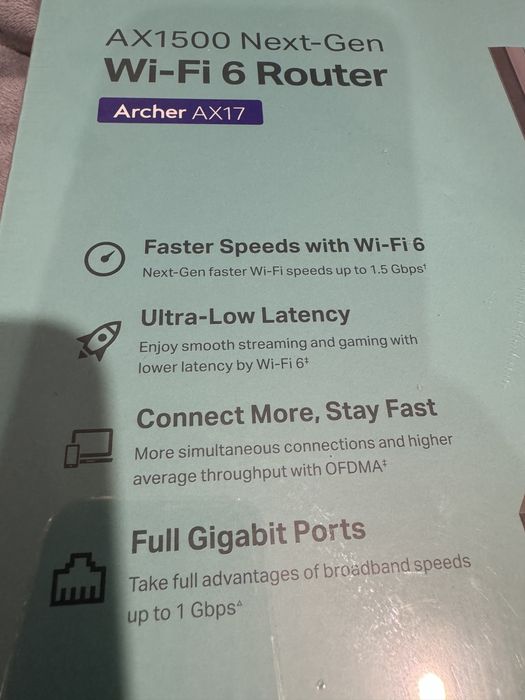 Рутер TP-Link AX1500 Next-Gen Wi-Fi 6 Archer AX17