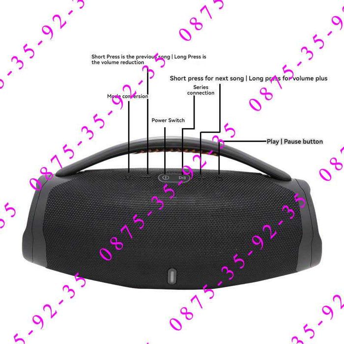 Мощна 60W, 33см. BOOMBOX преносима блутут колонка,колона,РАДИО,музика