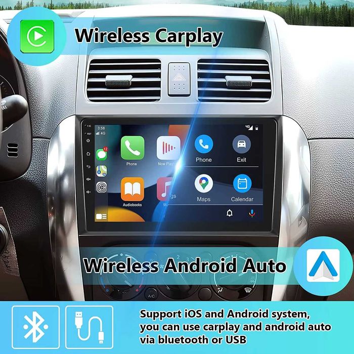 Мултимедия Двоен дин Android Suzuki SX4 Навигация 2DIN радио плеър