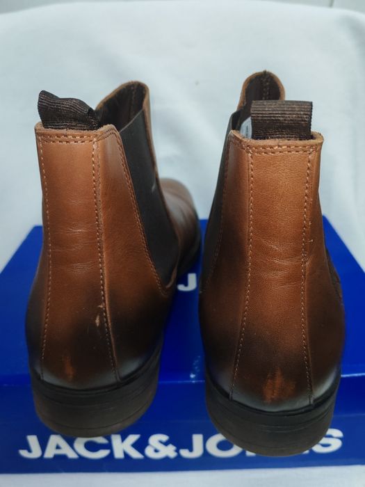 Удобни мъжки боти от естествена кожа Jack&Jones №46, 70 лв