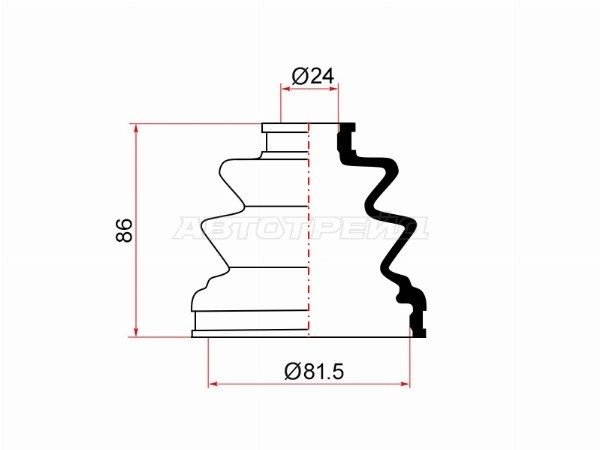 Пыльник ШРУСа  наружный  Mazda 6