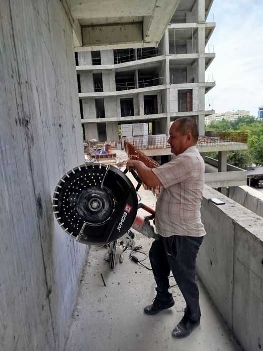 Алмазная резка по бетону алмазная коронка бурение бетон кесамиз ва теш