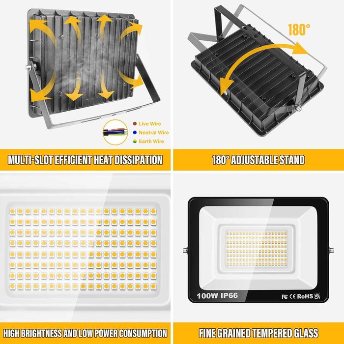 LED прожектор 100W външен