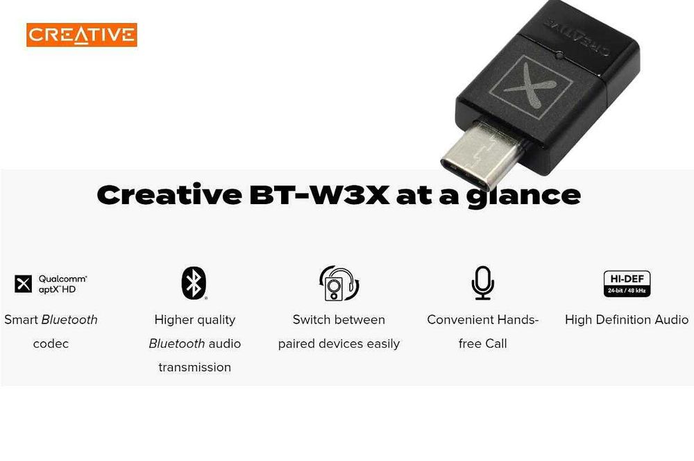 Creative BT-W3X Aудио трансмитер USB-C Bluetooth 5.3