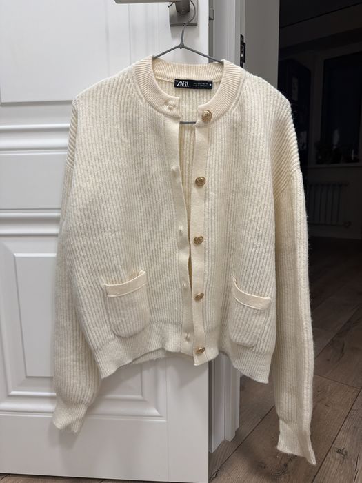 Кардиган Zara, светло-бежевый