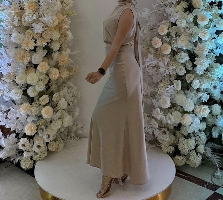 Двойка платье(бежевый)