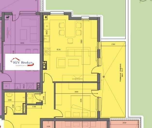 Продава се Двустаен апартамент в София, м-т Гърдова глава - 97 кв.м за 1065 €/кв.м - Снимка #1