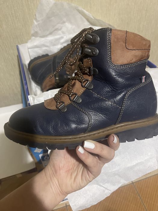 Ботинки кожа унисекс зима 34-35р