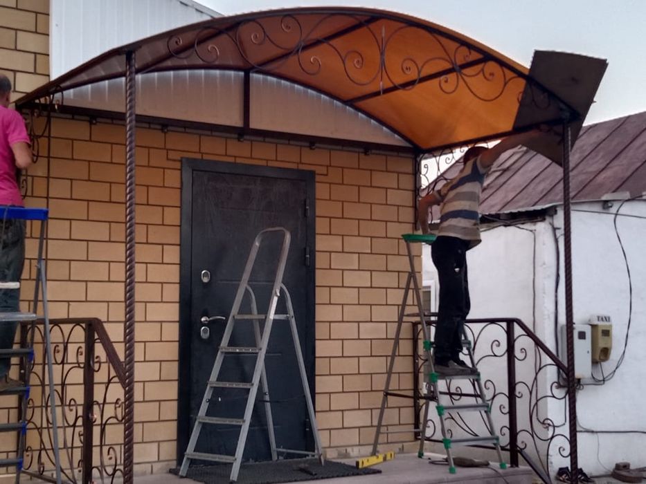 Навесы козырьки ворота заборы лестницы перила