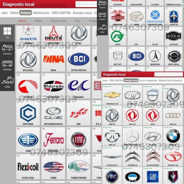 Mini Diagnoza Auto, Camion, EV, IMMO și FCA - Diagnoza auto Completă