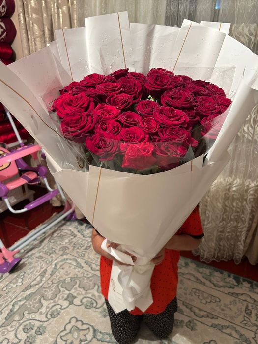 Роза букет свежий