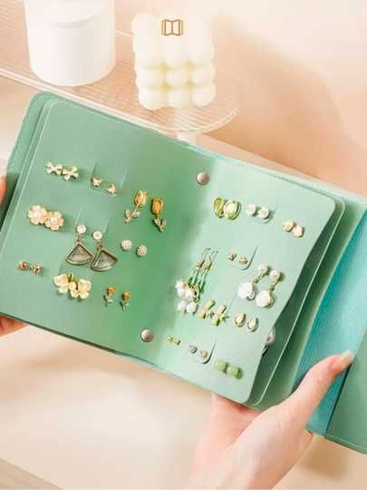Складная книга для хранения сережек, портативный органайзер
