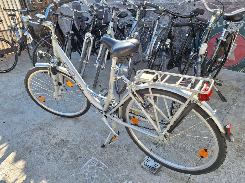 Bicicleta dama suspensie fata spate