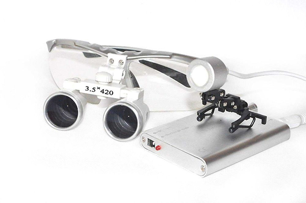 Ochelari pt. stomatolog, dentist ochelari cu lupa 3.5X + Sursa Lumina