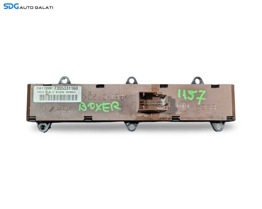 Panou Buton Butoane Avarii Lumini de Ceata Inchidere Deschidere Centralizata Citroen Jumper 2006 - 2014 Cod 7355331160 [LR3630]