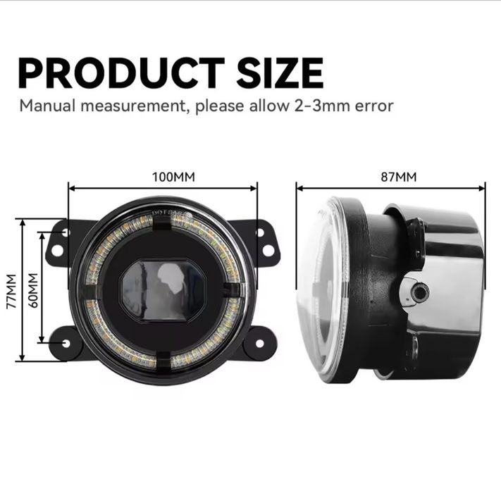 Халогени за мъгла с дневни -4 инча