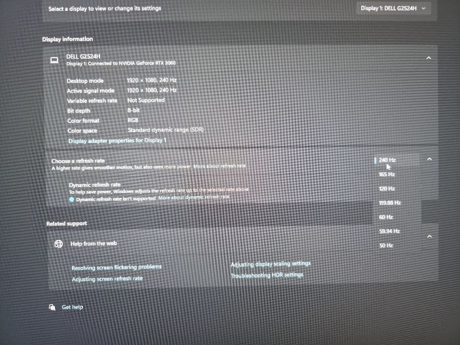 Monitor Gaming PC 240HZ